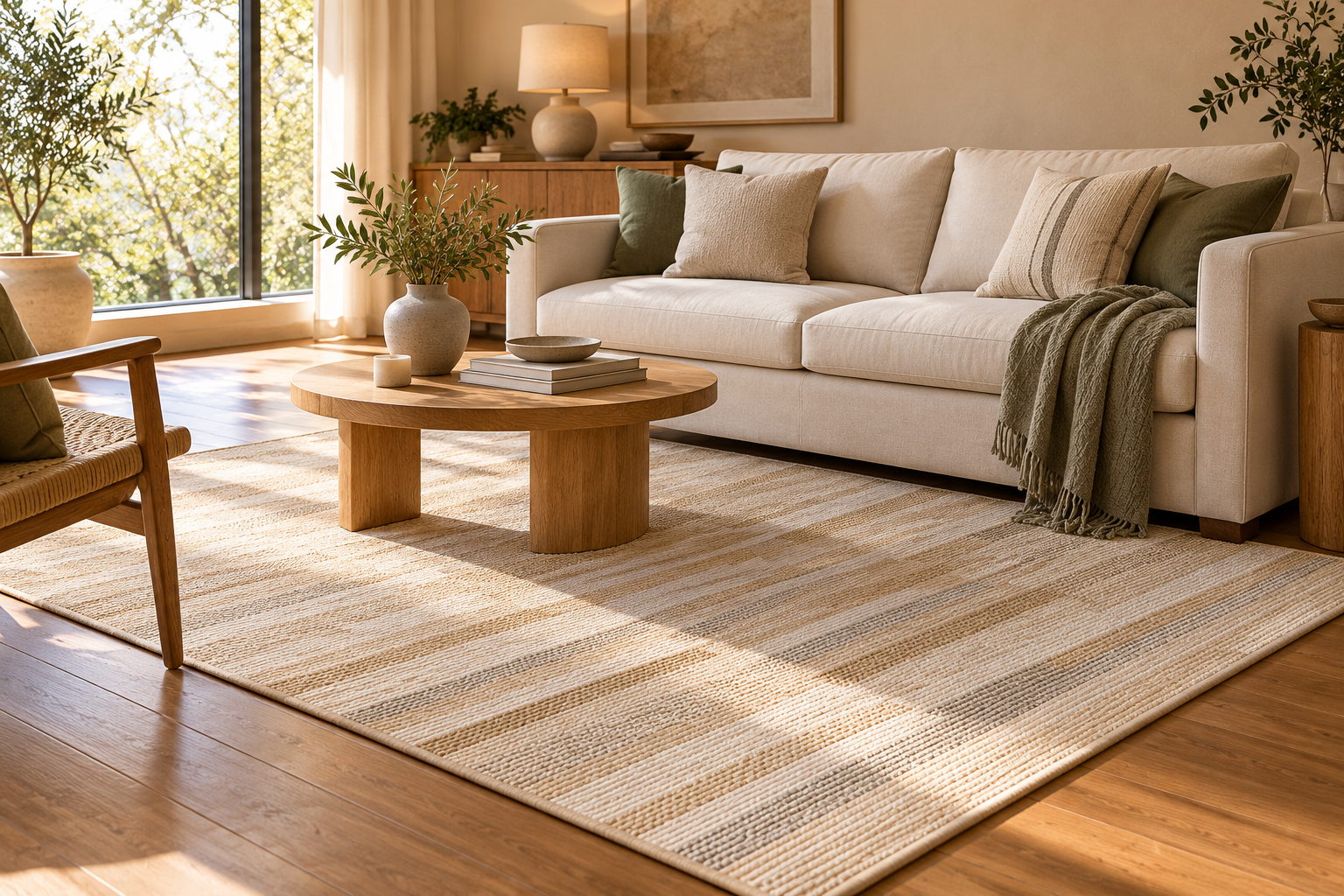 Una alfombra para un living acogedor
