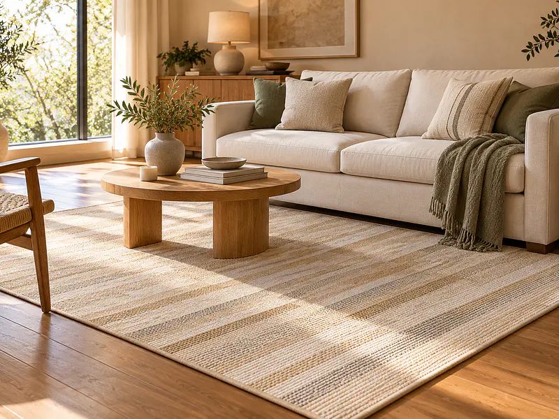 Una alfombra para un living acogedor