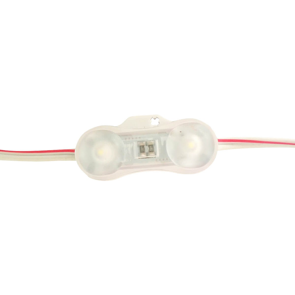 WMO-017 MODULO 2 LEDS SAMSUNG PACK 100 PZS 1W BLANCO CÁLIDO 3000K EXTERIOR