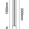 POLARIS Balizas 55-2091-04 27W, Diam 80mm*Alto 2000mm, IP54. Aluminio acab. Grafito, 1290lm