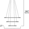 E22656-11MS Lámpara Saturn II LED 3-Luces Aluminio 