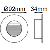 08-9243-04 Smart Cortesía 1W 90Lm 127V IP44 3000K