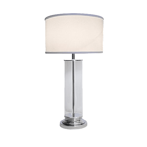 Lámpara de mesa clásica 3LMTP331 E26 Metal y Vidrio Acab. Beige