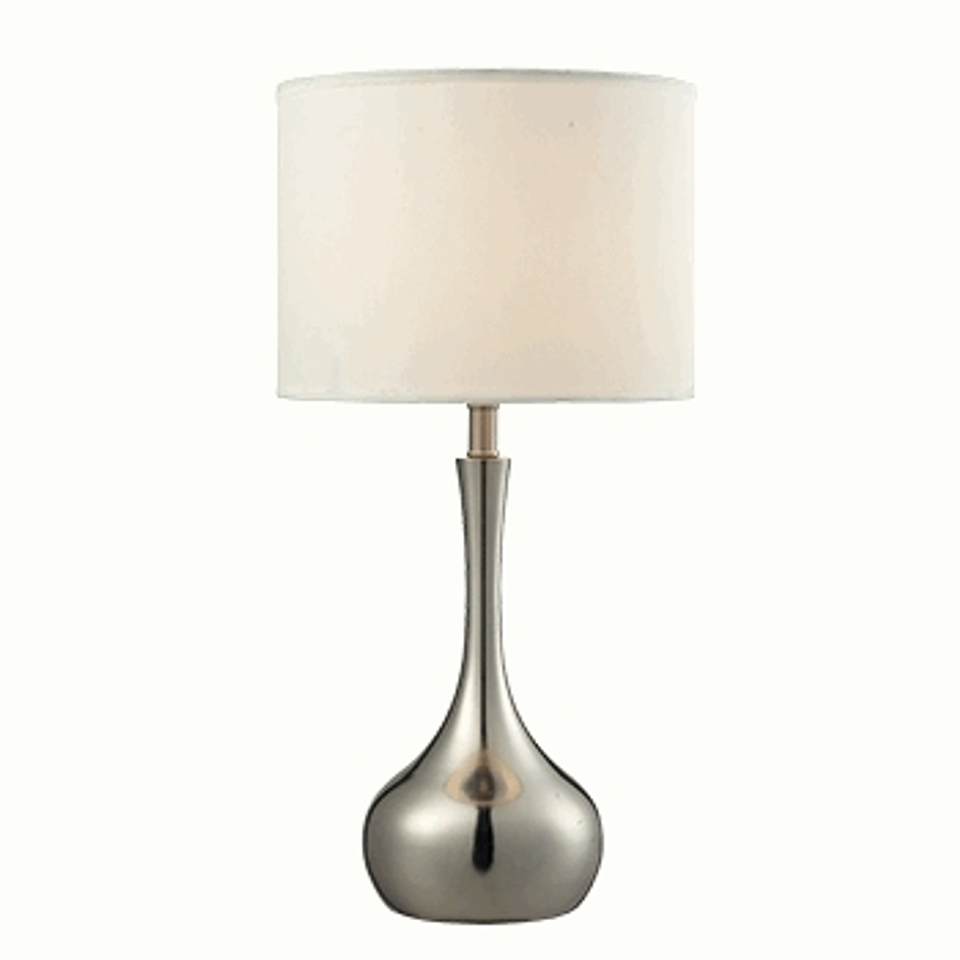 Lámpara de mesa clásica  3LMTP314 E26 Metal y Tela Acab. Blanco