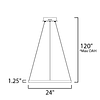 E22724-GD Lámpara Groove 27W CRI 90 Aluminio y Acrílico