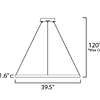 E22728-BK Lámpara Groove LED 41W CRI 90 Aluminio y Acrílico Acab. Negro