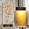 Lámpara Viva Colgante Q36203-BG Led 3*4W 3000K Cristal 