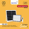 ASL-001  REFLECTOR LED SOLAR 1,000LM PANEL EXTERNO