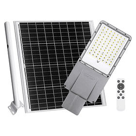 ASL-003 LUMINARIA LED SOLAR 3200 LM PANEL CON BRAZO SUJETADOR