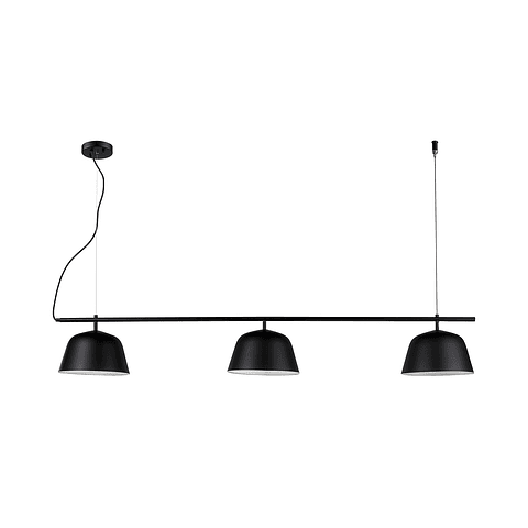 Lámpara Chaplin Q93083-BK 3 Luces E26 Metal Negro 