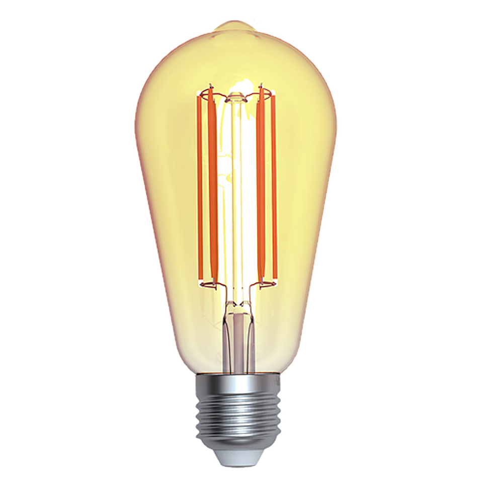 ALA-022 LAMPARA LED 4W Bulbo de Filamento ST64 Ambar 