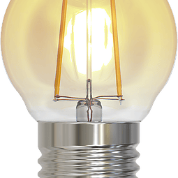 ALA-023 LAMPARA LED 2W Bulbo de Filamento G45 E26 Ambar 