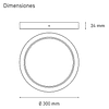 LUNA 25 FLAT S L6372-1I0 25W 100-305V 40K BC