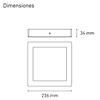 SQ 18 FLAT S L6369-1I0 18W 100-305V 40K BC