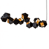 Lámpara Decorativa CUBE Q63606-BL 12 Luces Acab. Negro y Oro 