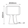 LÁMPARA DE MESA DEGÁ Q33060-BK CRISTAL NEGRO