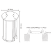 ADE-206 EMPOTRABLE A PISO 1W LUZ CÁLIDA NEGRO