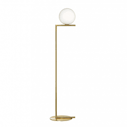 SONNE Luminario Pie Q31630-GD Acab. Oro Cristal Opalino