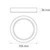 LUNA 9 FLAT S L6377-130 9W 100-240V 60K BC