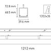 BL U MINI EMPOTRADA 1200 L6548-1I0 23W 100-305V 40K BC LUZ NEUTRA