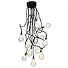 Q60601-BK Lámpara Knips 12 luces Cristal Acab. Negro