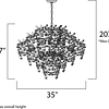 Lámpara Decorativa Comet 24207BCPC 13-Luces Acab. Cromo Cristal  
