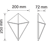 05-2509-03 Arbotante DIAMANTE 9W 400lm Luz Cálida IP65 Gris 