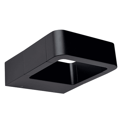 ADE-014 Luminaria LED de Pared Tubular Aluminio Negro Exterior Blanco Frío