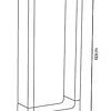 ADE-308 LUMINARIA LED TUBULAR RECTANGULAR SOBREPONER ALUMINIO NEGRO EXT. BC