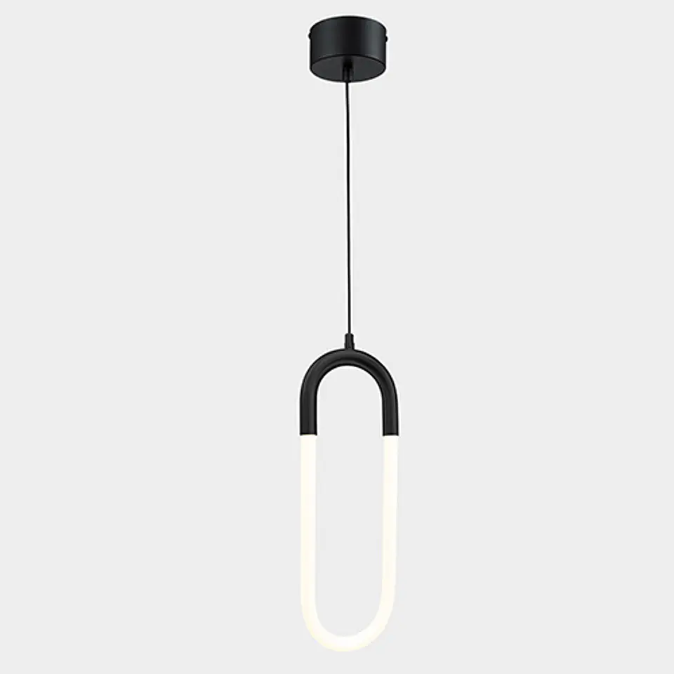 Q20038-BK Luminaria Colgante LED Clip 8W Luz Cálida W180*H420mm