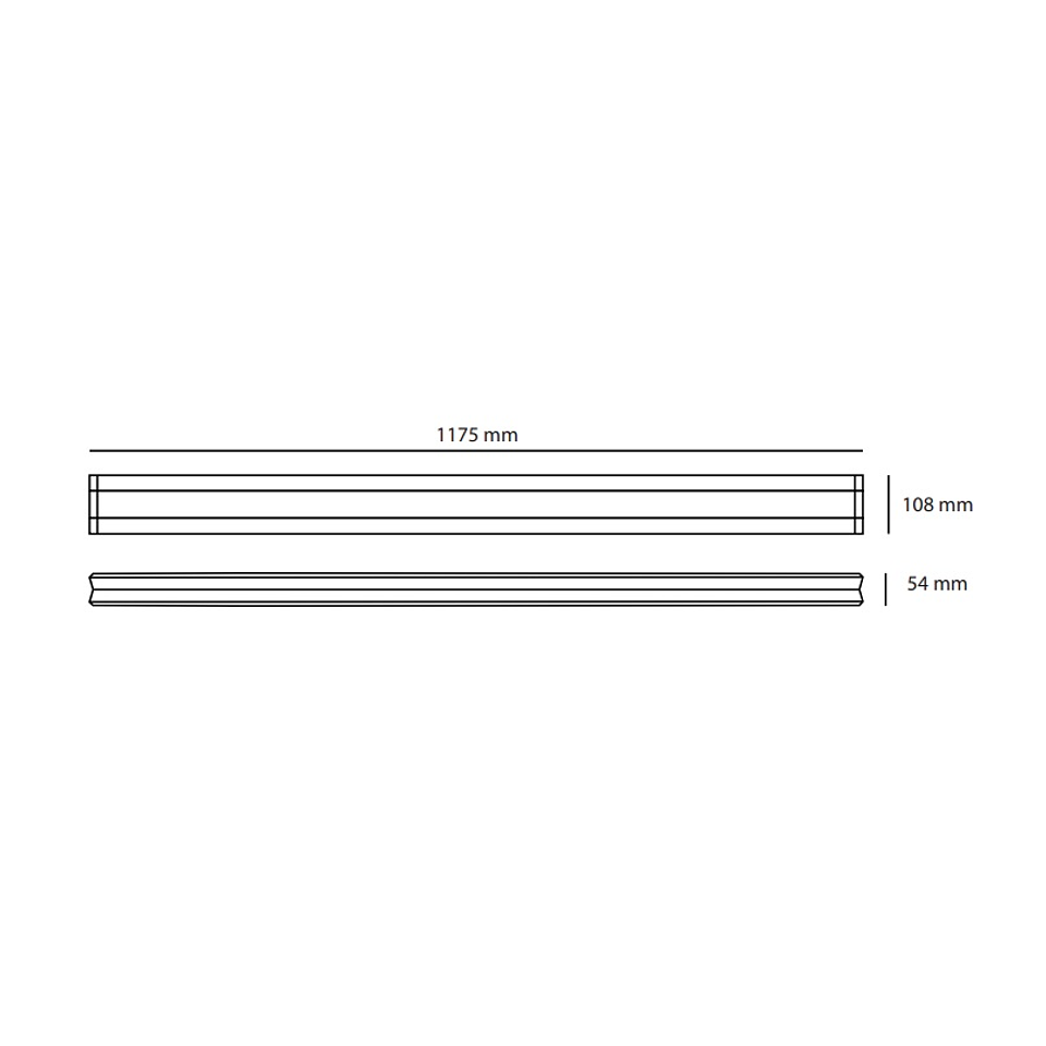 MARKETLIGHT55 Gabinete LED 55W lineal con cuerpo de aluminio