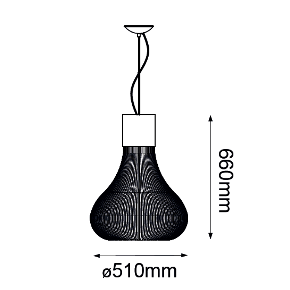 Andy Pendant Blanco Mate E26 Metal y Cristal Q47067-WH