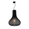 Q47067-BK Andy Pendant Negro Mate E26 Metal y Cristal 