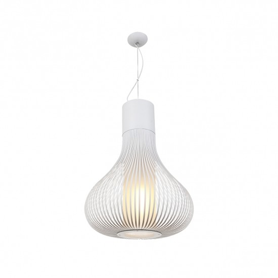 Andy Pendant Blanco Mate E26 Metal y Cristal Q47066-WH