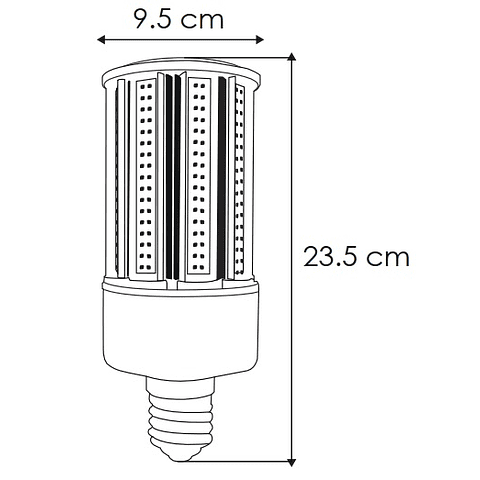 Lámpara LED de alta potencia 45W luz blanco frío E39/E40 IP65