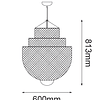 Q48167-NI Lámpara Decorativa LED Cloé D600*H813 LED 127V 1*18W Níquel 