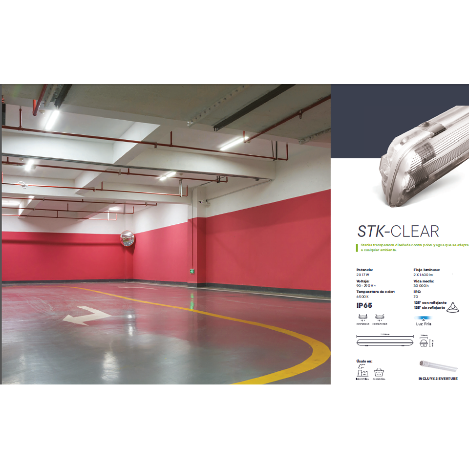 STK-CLEAR STANKA WATERPROOF DE POLICARB. TRANSPARENTE LED