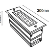 Gea ﻿97-06300-WW 2835 LED 6W, 300*90*H105mm, Cristal Frosted