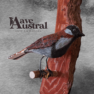 Gorrión con Colgador de madera