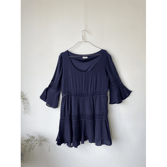 Vestido azul. Talla S grande (m)