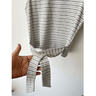 Polera rayada gris. Talla: S 4