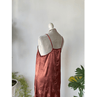 Vestido satén cobre. Talla: M 4