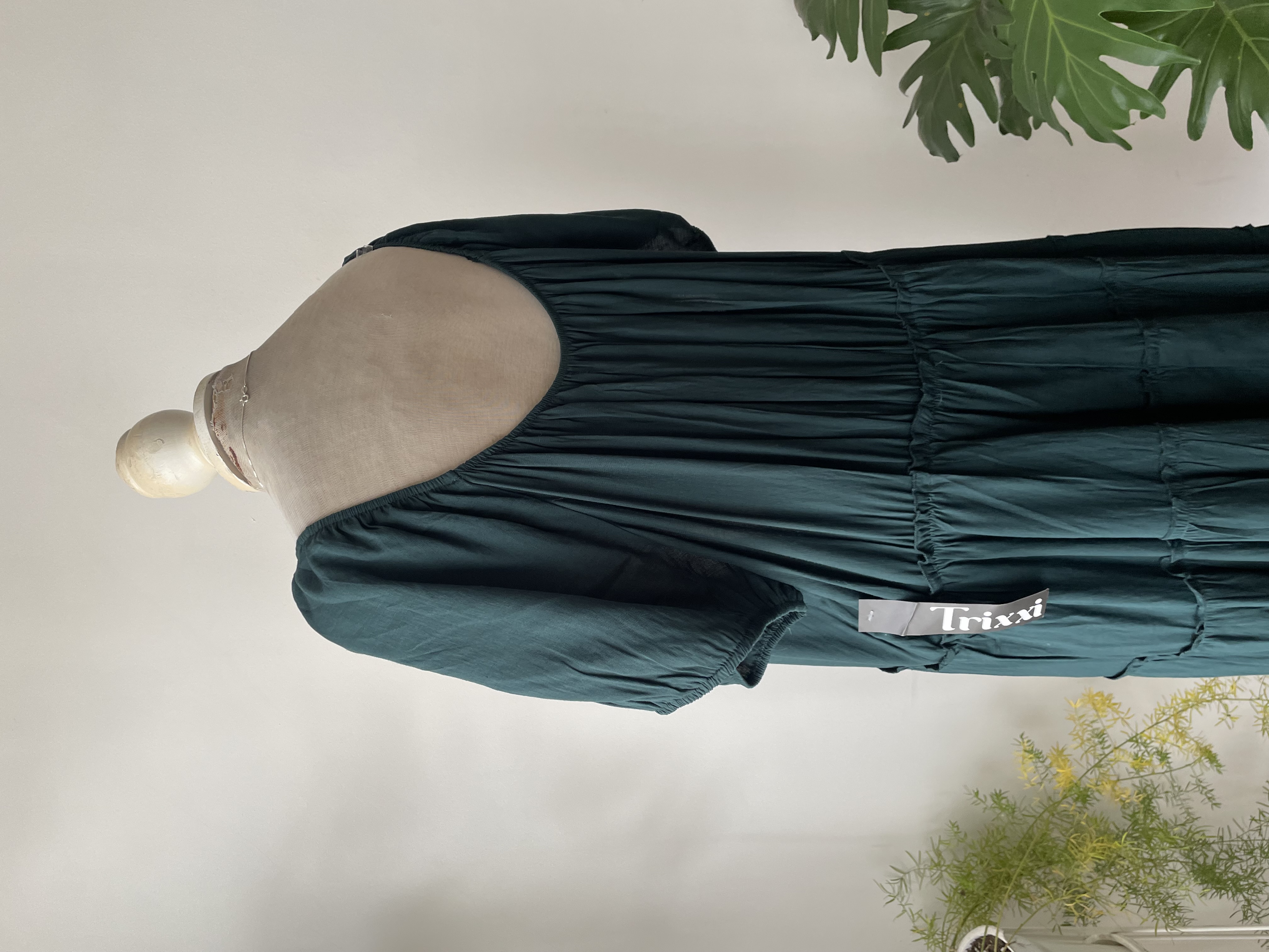 Vestido verde esmeralda. Talla: 3XL 4