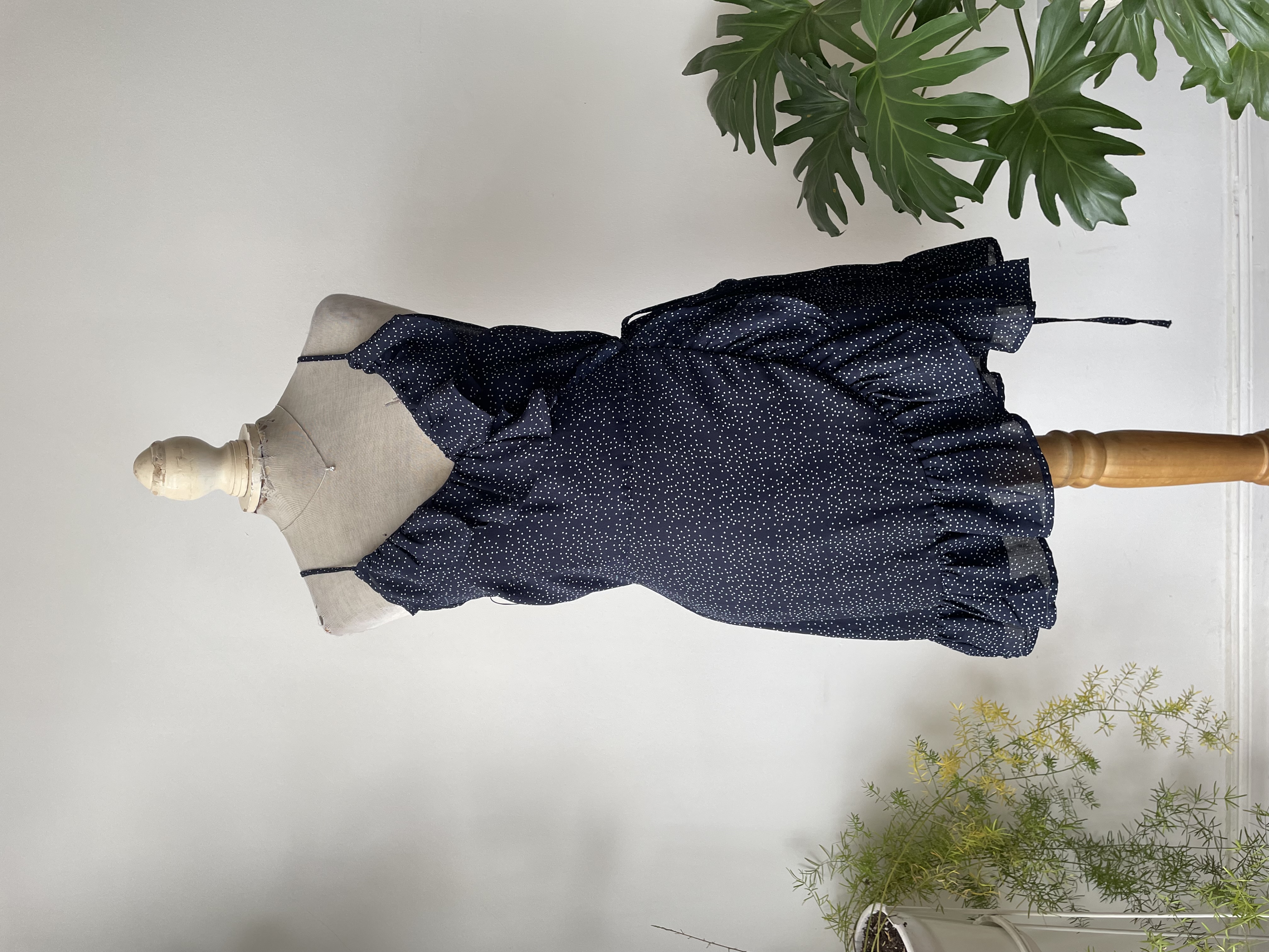 Vestido dot azul. Talla: s 1