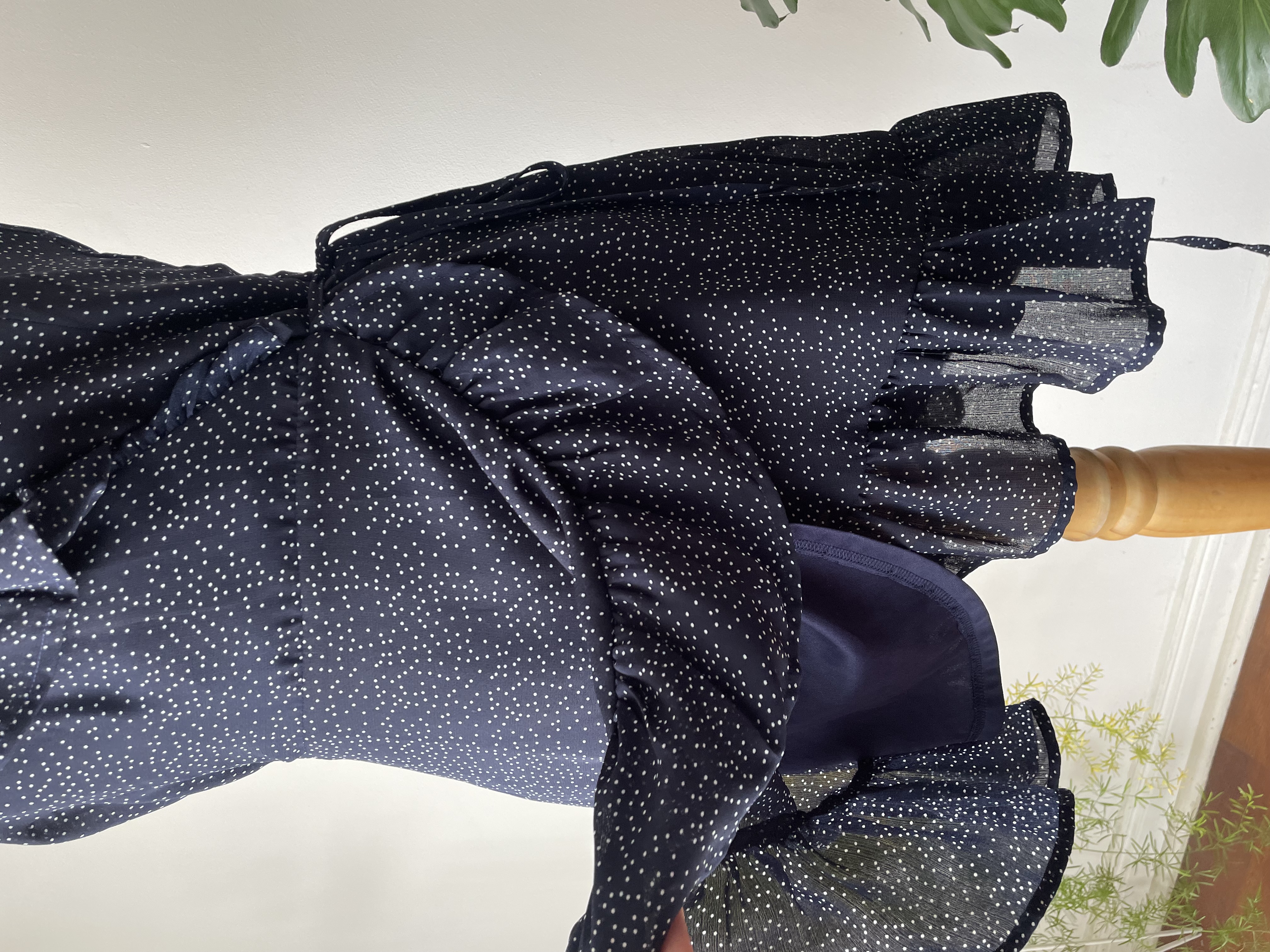 Vestido dot azul. Talla: s 3