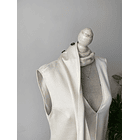 Vestido crema lazo. Talla: L 2