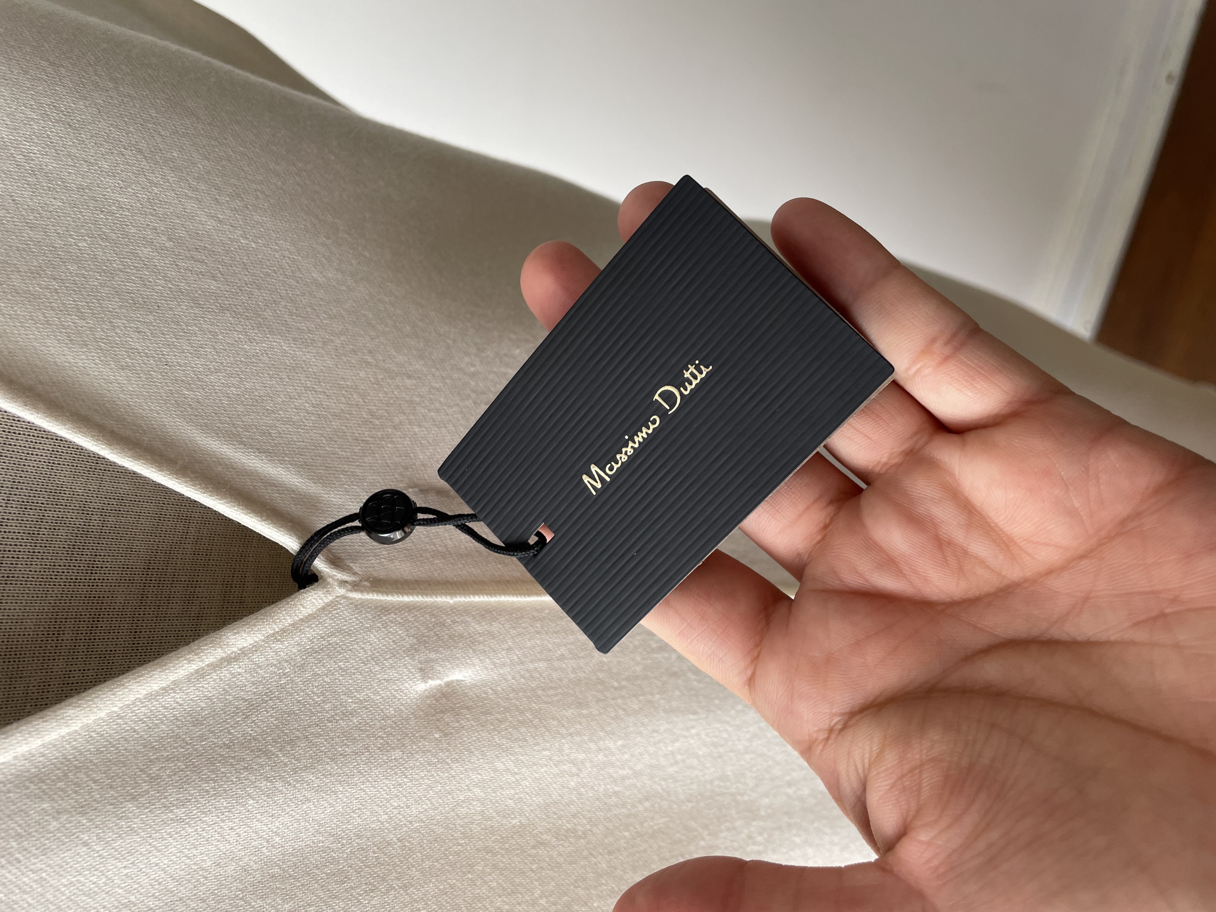 Vestido crema lazo. Talla: L 6