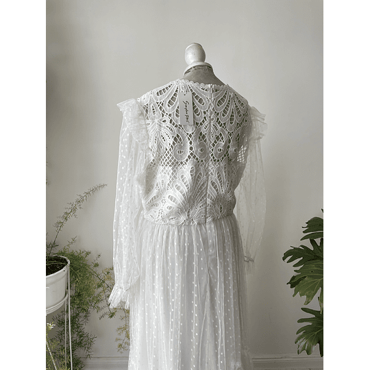 Vestido encaje. Talla: XL