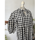 Vestido Vichy negro. Talla: L 4