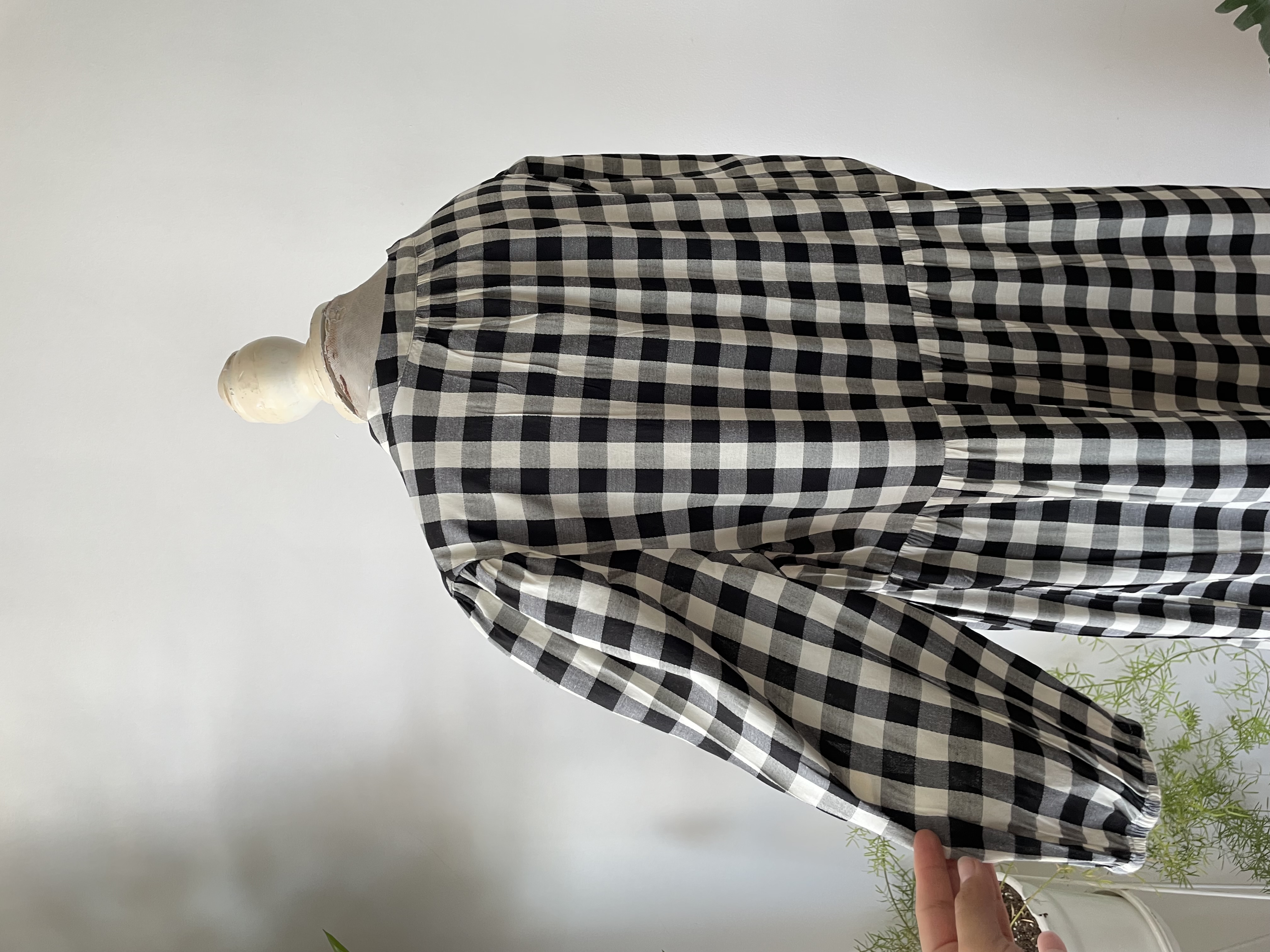 Vestido Vichy negro. Talla: L 5